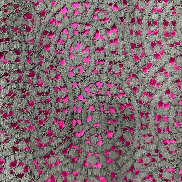 Ports 1961 Black and Pink Lace Pencil Skirt - Picture 3 of 4